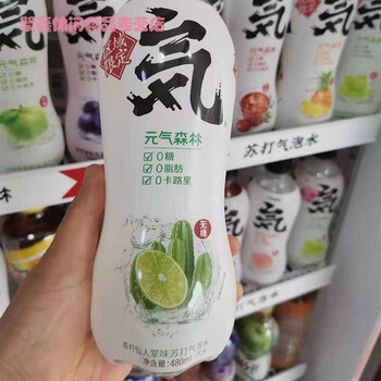 森林苏打气泡水网红高颜值碳酸夏季解暑饮料大全整箱 青柠仙人掌(新