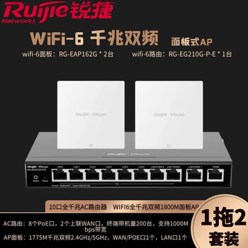 定制睿易ap面板wifi6无线千兆全屋网络覆盖poe路由一体机 eap162g