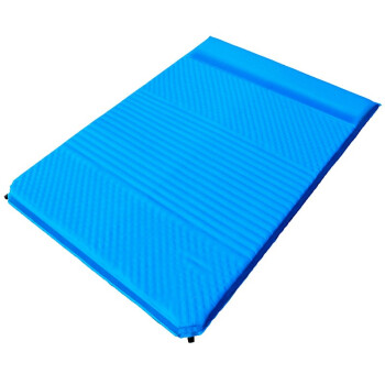 圣马戈（Smargaux）充气垫户外防潮垫拼色双人可拼接自动充气午休露营野营睡垫 双人加厚篮190*130*5.0cm