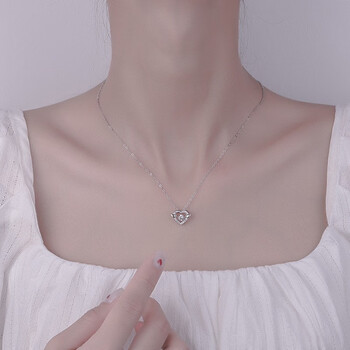 森之瞳足银天使翅膀爱心项链女生日礼物锁骨链新年情人情人节送男女