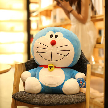 哆啦a梦创意公仔毛绒玩具女机器猫蓝胖子叮当猫多啦儿童生日礼物 微笑