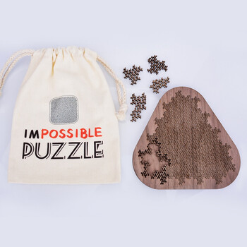 书木质puzzle解密玩具codexsilenda盒十级难度解密没有图案拼图三角型