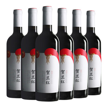 【山海情贺兰红整箱】宁夏贺兰山 赤霞珠干红葡萄酒750ml*6 贺兰红