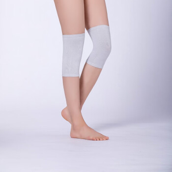 俞兆林（YUZHAOLIN）夏季薄款护膝保暖老年人男女士膝盖套关节加压护腿 中长款 灰色 27cm