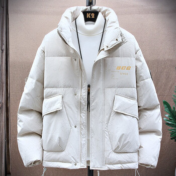 aemape羽绒服男士2021冬季短款休闲时尚白鸭绒羽绒服时尚潮流外套立领