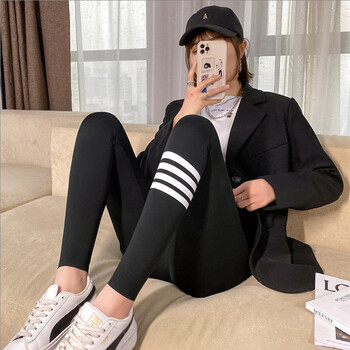 裤女春秋冬季时尚高腰外穿九分提臀收腹芭比裤 黑色(tb鲨鱼裤不加绒)