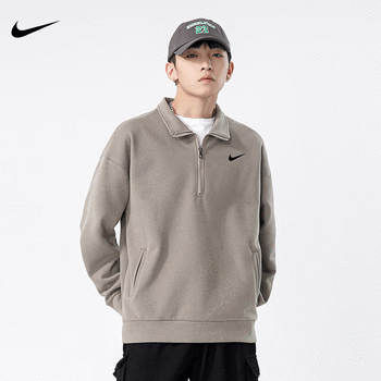 耐克(nike) nike耐克卫衣男立领半拉链秋季重磅运动外套翻领男士套头