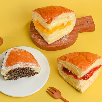 毛毛先森三角奶酪包面包网红零食奶油乳酪早餐爆浆食品草莓味1个110克