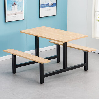 妙购思(miugorrs) 食堂餐桌椅学校公司食堂工厂饭堂专用不锈钢连体