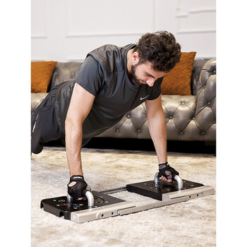 多功能俯卧撑训练板升级版家用健身练臂肌腰腹练习俯卧器科学训练极夜