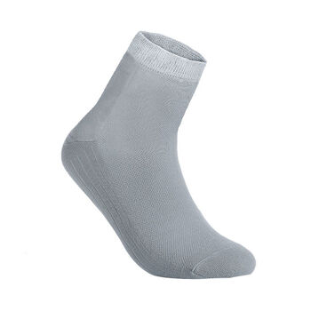 西装丝巾商务人士365wear袜子男中袜银离子袜子防中袜浅灰色均码5双装