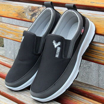 森歌韵男士老爷爷冬天老头二棉布鞋布鞋男款新款爸定制单鞋0黑色9