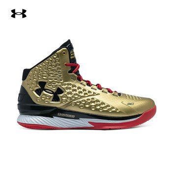 安德玛官方ua库里curry1mid男子篮球运动鞋3026048金色900445