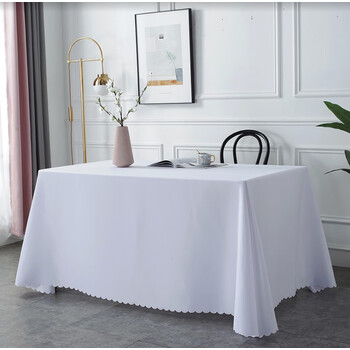 纯色加厚会议桌布布艺长方形办公展会墨绿色定制桌套签到地推桌布白色