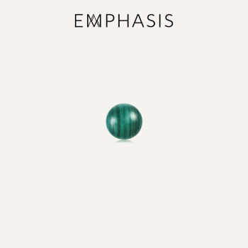 EMPHASISEMPHASIS艾斐诗「宇」系列18K玫瑰金孔雀石耳钉90754E