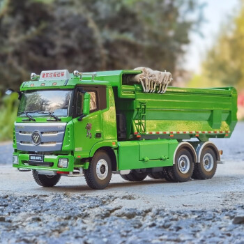 解放j6h箱货卡车模型乘龙h7渣土车 工程车 1:36 福田欧曼gtl 绿色
