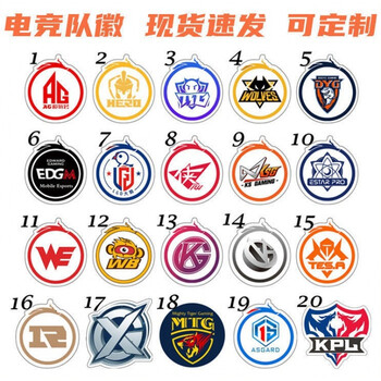电子竞技徽章周边分部战队队徽应援胸针成都ag超玩会edg 队徽4个(发
