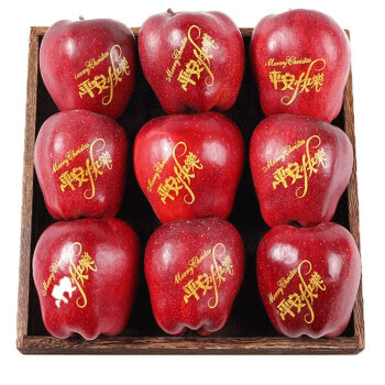 字圣诞夜蛇果苹果新鲜水果精美丨平安果丨大果平安果6颗装精美礼盒6个