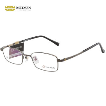 米顿眼镜框小号近视眼镜架全框纯钛超轻全框男士小脸配镜 162002 灰色C3