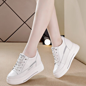 yakelijia休闲鞋女内增高女鞋子女厚底小白鞋女松糕运动鞋女学生板鞋