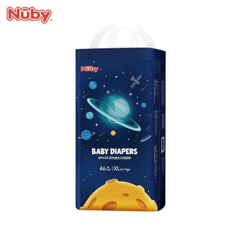 努比（Nuby）space系列益生元拉拉裤成长裤干爽超柔超薄透气呵护敏感肌学步裤 纸尿裤XL码46片
