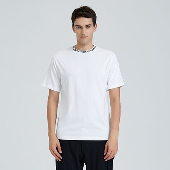商场同款b牌新款男士圆领短袖白色t恤潮流夏季t恤男2101018036白色l