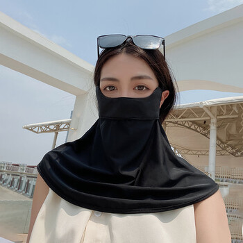 户外纱巾面罩 面部防护罩全脸防晒颈部漂亮面纱钓鱼神器夏季护脖子