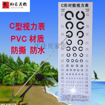 【】新標準對數視力表掛圖加厚空軍招飛c型視力表 空姐e字視力表 c型