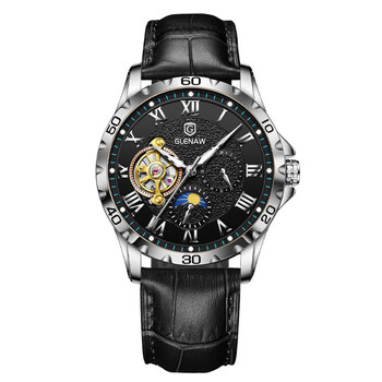 格伦(glenaw)品牌男表全自动手表男机械表潮流镂空手表时尚男士手表