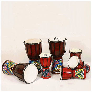 非洲鼓手鼓手工diy儿童幼儿园儿童奥尔夫打击乐器非洲鼓30cm装饰品