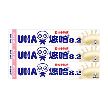 uha悠哈特浓牛奶糖40g3条牛奶味3条