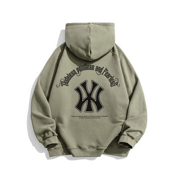 nyreeze卫衣情侣款官方重磅春秋季连帽宽松潮牌外套男洋基队潮 卡其 s