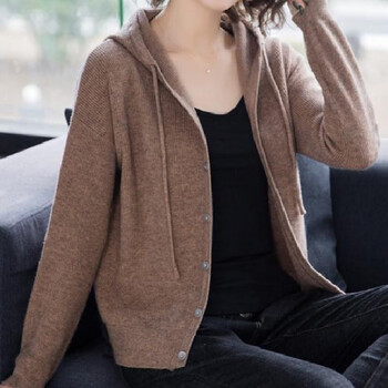 高品质卫衣女春夏新款春秋连帽毛衣针织开衫外套女长袖百搭上衣宽松