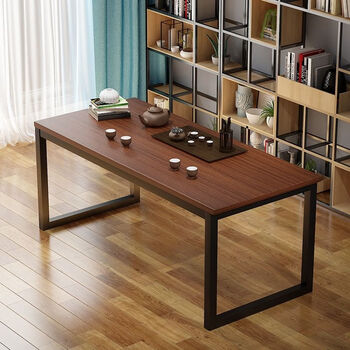 中式茶桌椅组合简易功夫茶台实木小型阳台家用喝茶桌办公室会客桌 黑