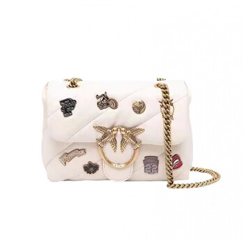 2022新款piko品高燕子包燕子包2022新款女包徽章羊皮枕头包单肩链条