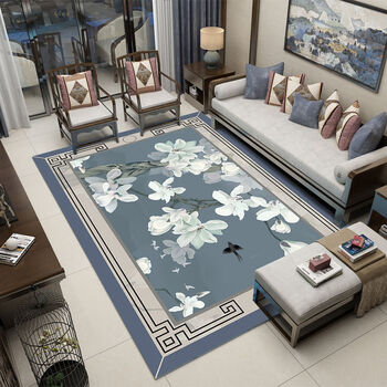 益美思新中式地毯客厅中国风沙发茶几卧室床边毯书房茶室大面积定制雅