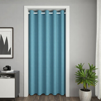 门帘隔断帘布艺门帘免打孔挂帘窗帘卧室衣柜布帘试衣间柜遮挡帘子厨房