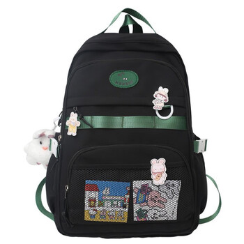 升南学生书包女韩版新款尼龙日韩风校园背包时尚学院风潮流百搭双肩包