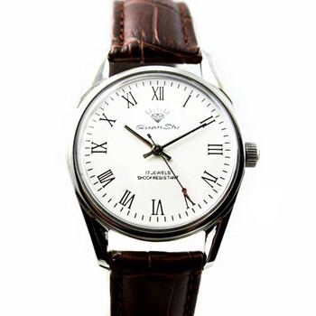 牌钻石机械手表星期日历老年人表上海牌手动机械表男士双日历8120型