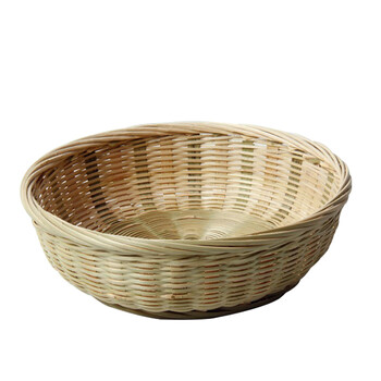 baoyuan手工竹编制品工艺馍筐竹编筐竹子竹筐竹篮馒头筐小号