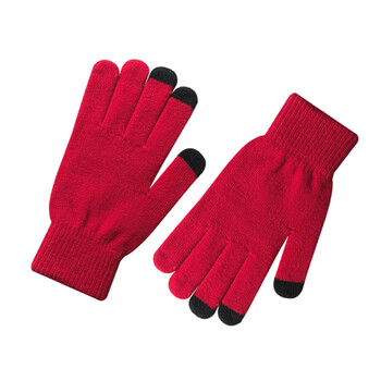 maimai手套触屏手套logo印字图案男女冬季加厚保暖舞立方 红色(无logo