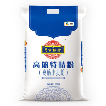 尊品雪花小麦粉河套平原面粉节日慰问福利中粮皇家粮仓高筋特精粉5kg