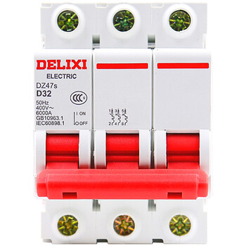 断路器空气开关dz47s-d型1 2 3 4p-32a63a动力空开电闸小型 6a 3p