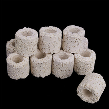 鱼缸水族箱滤材 全家福过滤器材陶瓷环细菌屋滤材 白色蜂窝环500g