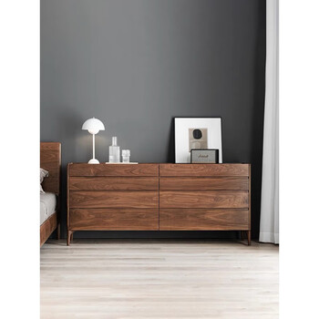 家具>柜类>斗柜>遥绾惜>遥绾惜床尾柜北美黑胡桃木八斗实木储物收纳