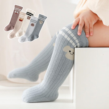 浪莎3双装婴儿长筒袜春秋宝宝袜子秋冬毛圈加厚婴儿高筒袜新生儿长3双