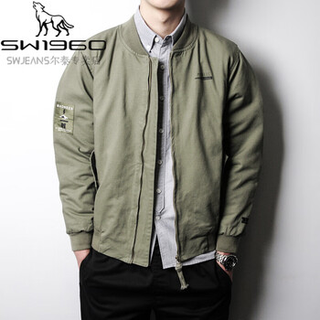 七匹狼旗下swjeans春秋季余文乐飞行服男港风棒球服ma 1飞行员夹克薄款外套潮牌军绿色 夹棉款 Xl 图片价格品牌报价 京东