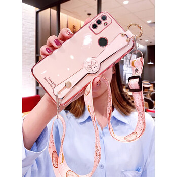 一玖顺oppoa32手机壳oppo保护a32硅胶套opa腕带可斜挎挂绳oppa全包防