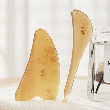 初心(chosin)天然白羊角刮痧板面部按摩拨筋棒脸部提拉拨筋美容 大号