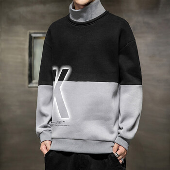 暖冬推荐男生厚款卫衣卫衣男冬季加绒加厚无帽高领保暖高中学生潮流